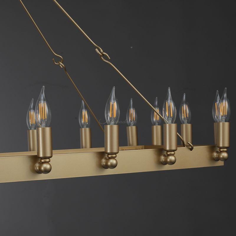 Celestine Vintage Candelabra Rectangular Chandelier