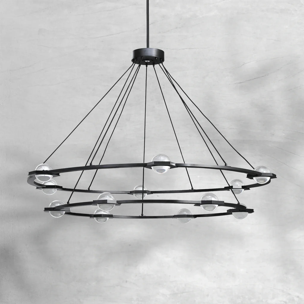 Eclatamt Two-Tier Round Chandelier 48" 60"