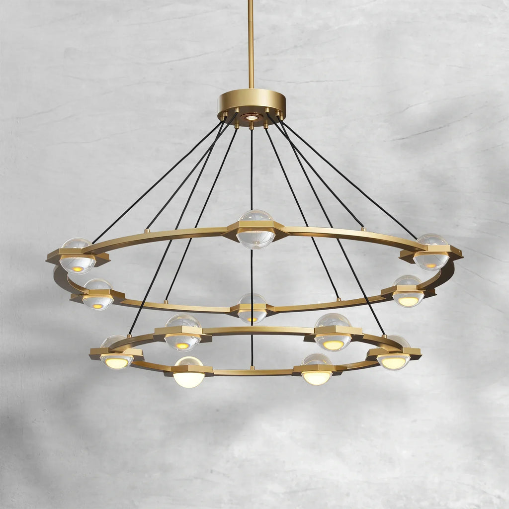 Eclatamt Two-Tier Round Chandelier 48" 60"
