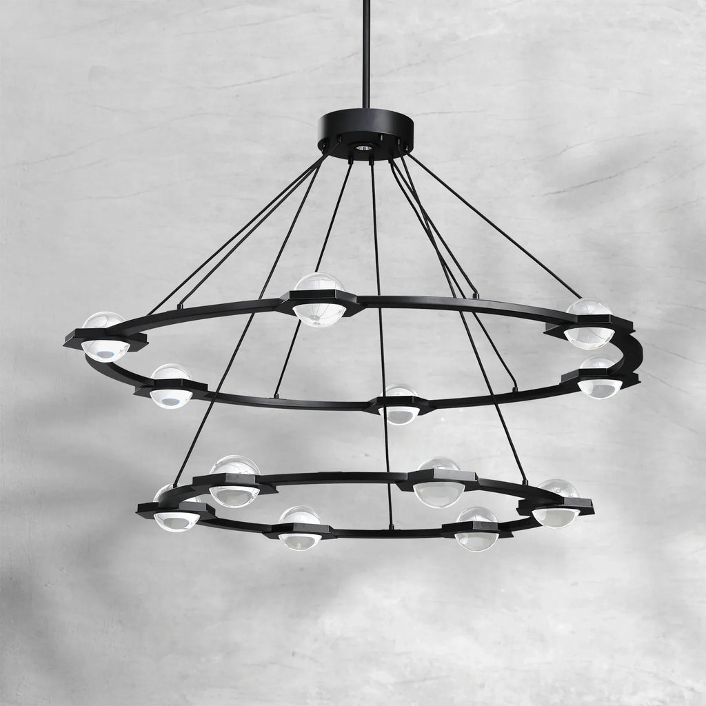 Eclatamt Two-Tier Round Chandelier 48" 60"