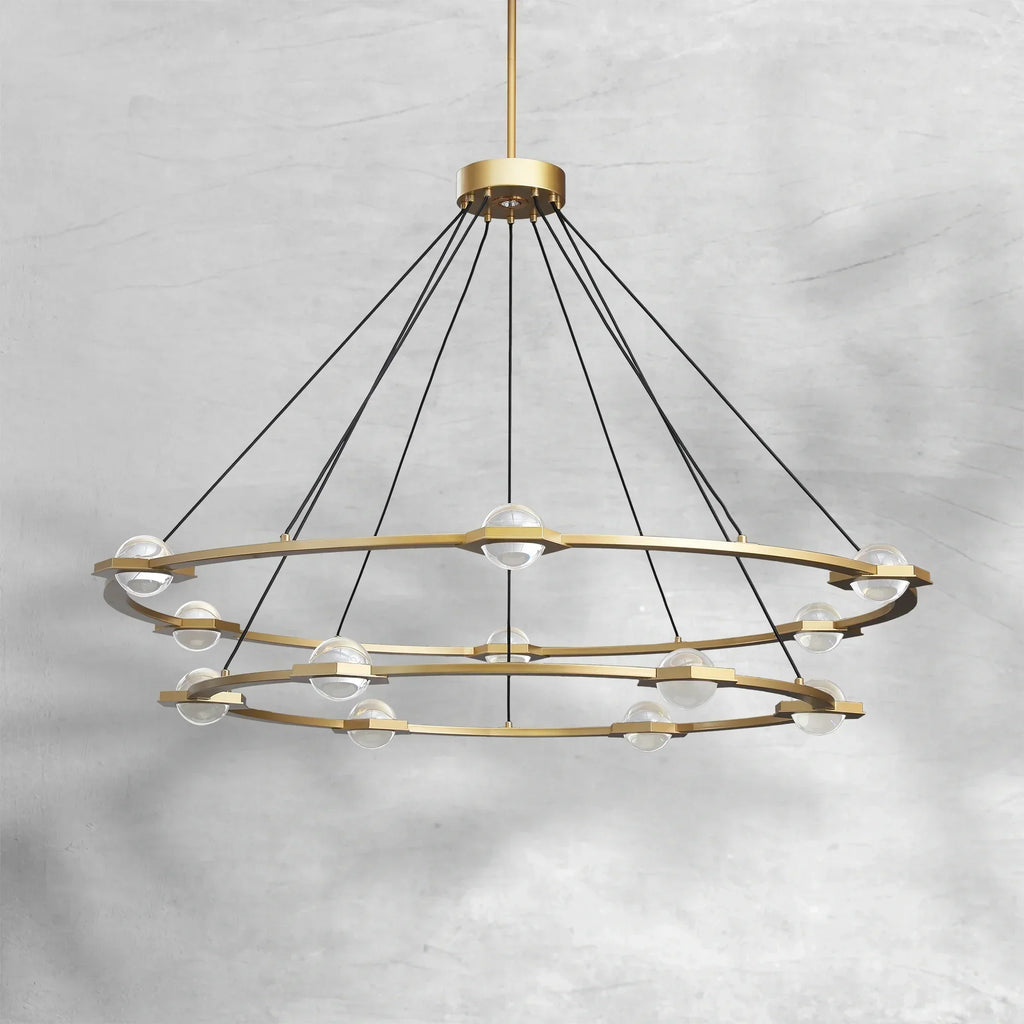 Eclatamt Two-Tier Round Chandelier 48" 60"