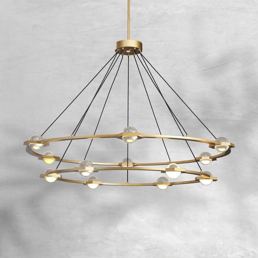 Eclatamt Two-Tier Round Chandelier 48" 60"
