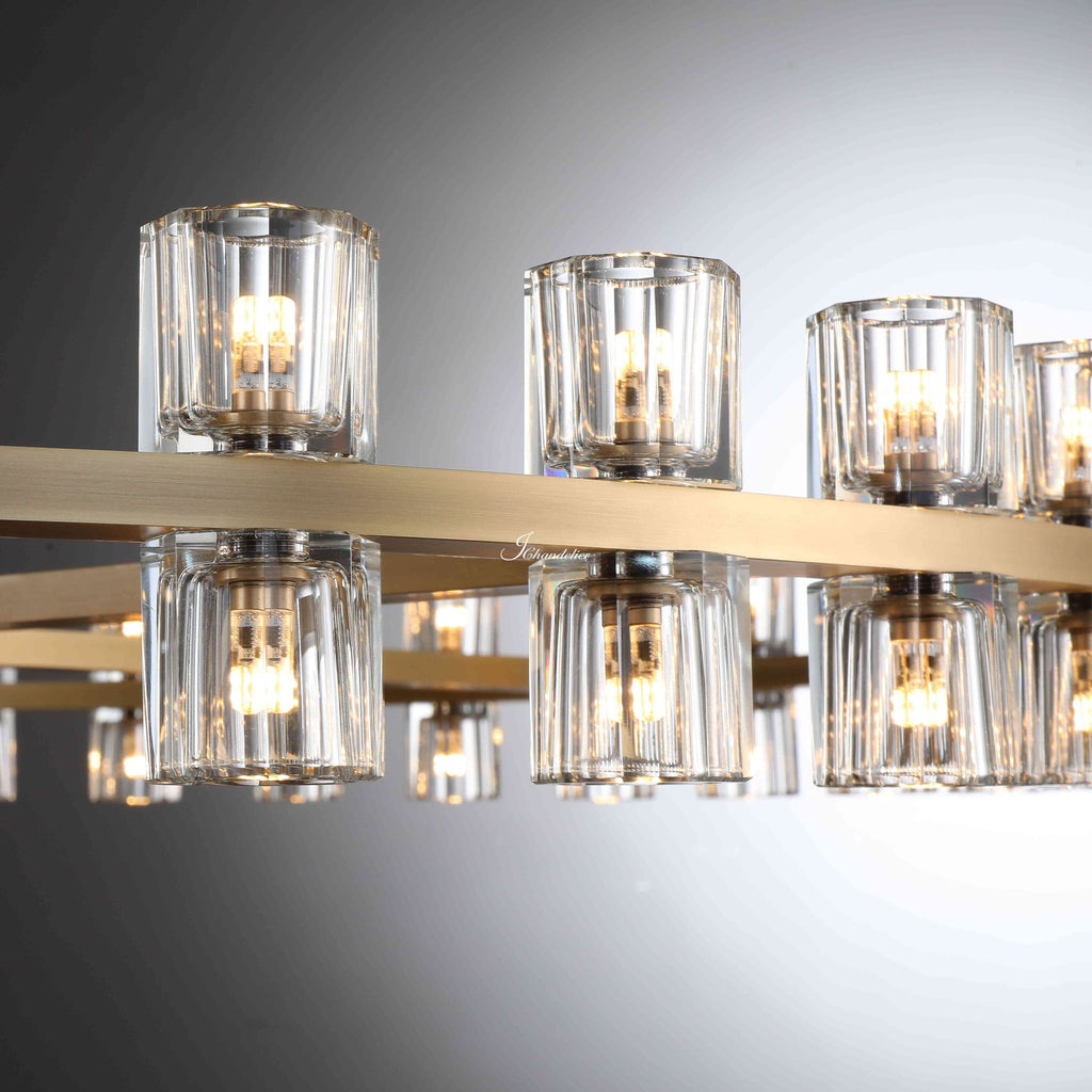Arcachen Crystal Round 2-Tier Chandelier 60"