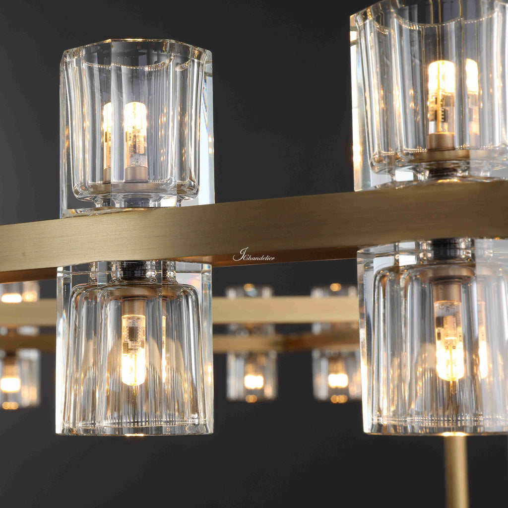 Arcachen Crystal Round 2-Tier Chandelier 60"