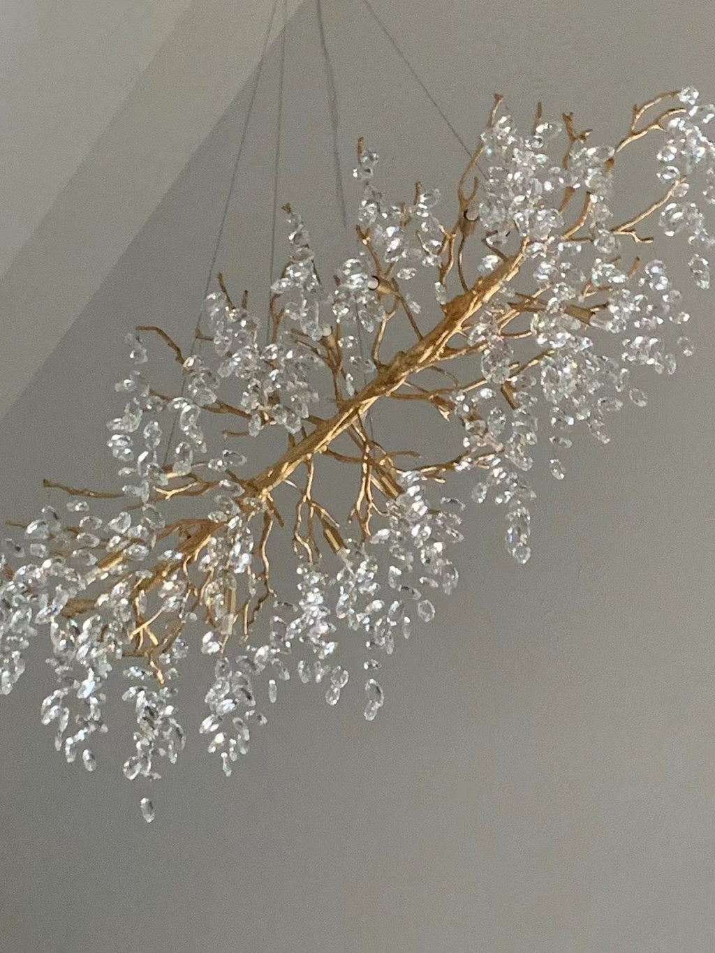 French Branch Elegant Crystal Leaves Chandelier - Riviko