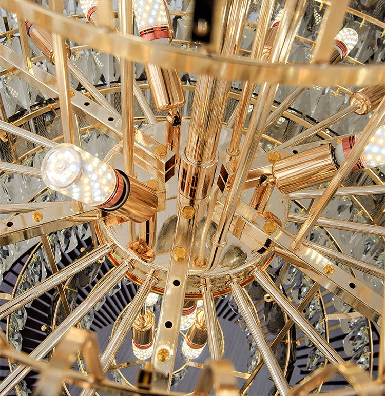 Riviko Grand Empire Tiered Crystal Chandelier - Background Shot