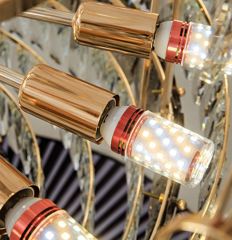 Riviko Grand Empire Tiered Crystal Chandelier - Background Shot