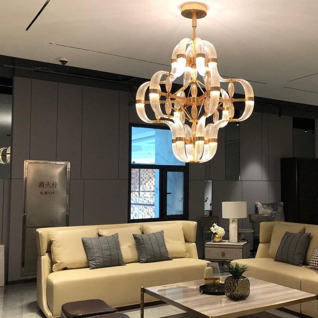 Modern Art Glass Chandelier for Living Room/Dining Room/Kitchen Island/Bedroom