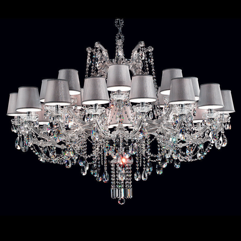 chandelier maria theresa with silver shade