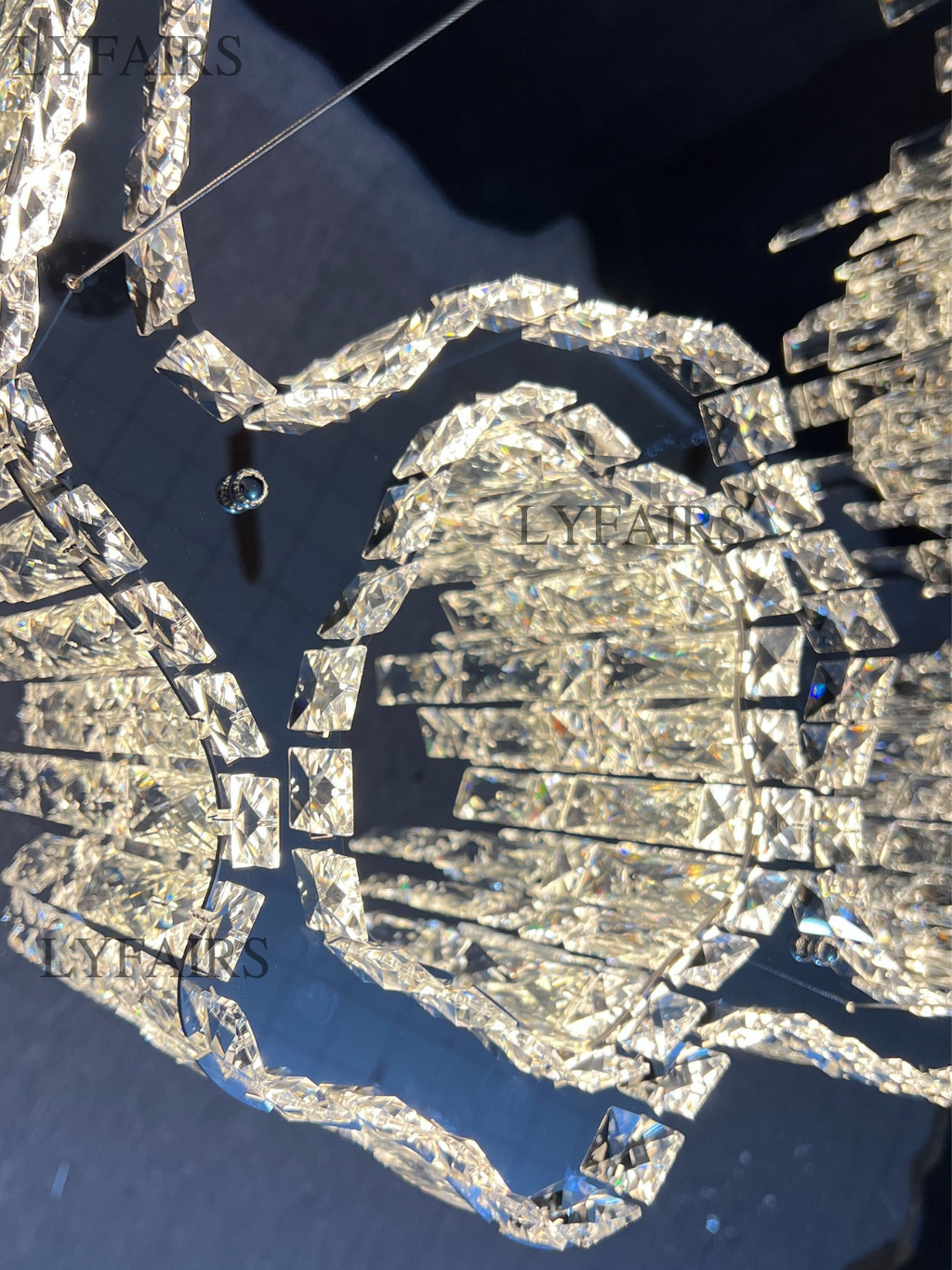 Irregular Round/Oval Crystal Chandelier Modern Luxury