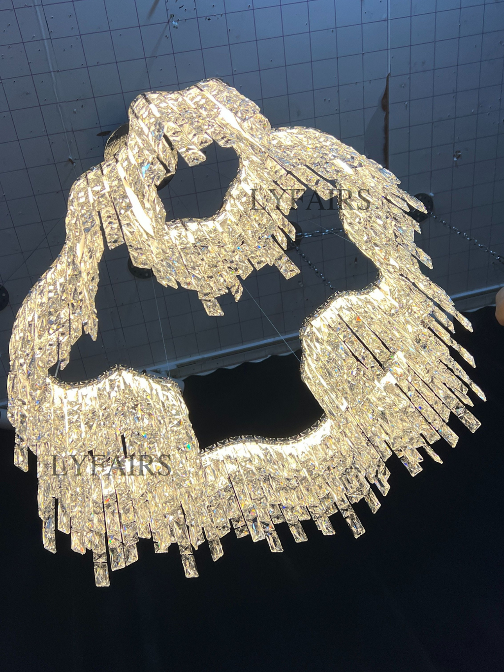 Irregular Round/Oval Crystal Chandelier Modern Luxury