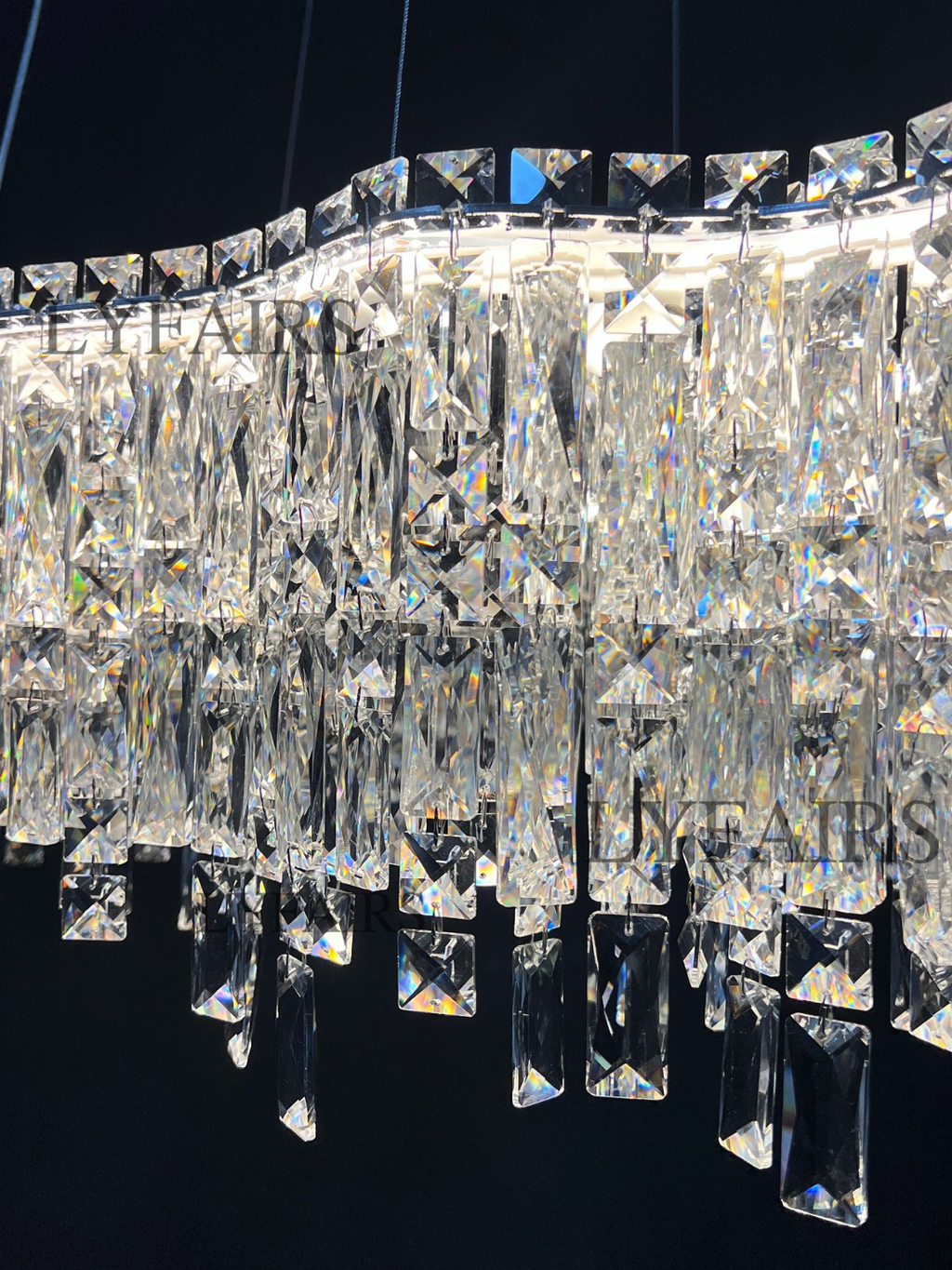 Irregular Round/Oval Crystal Chandelier Modern Luxury