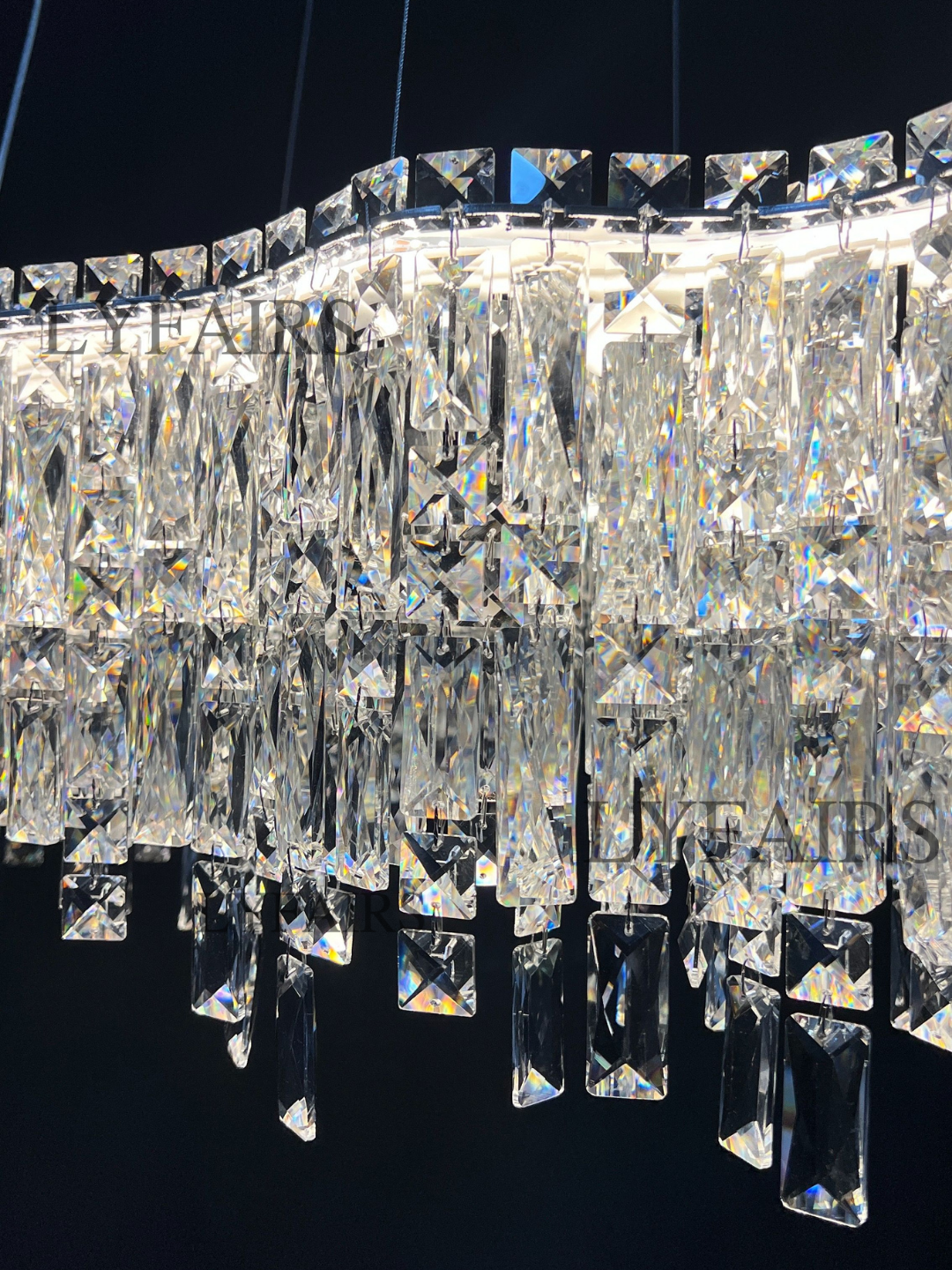 Irregular Round/Oval Crystal Chandelier Modern Luxury