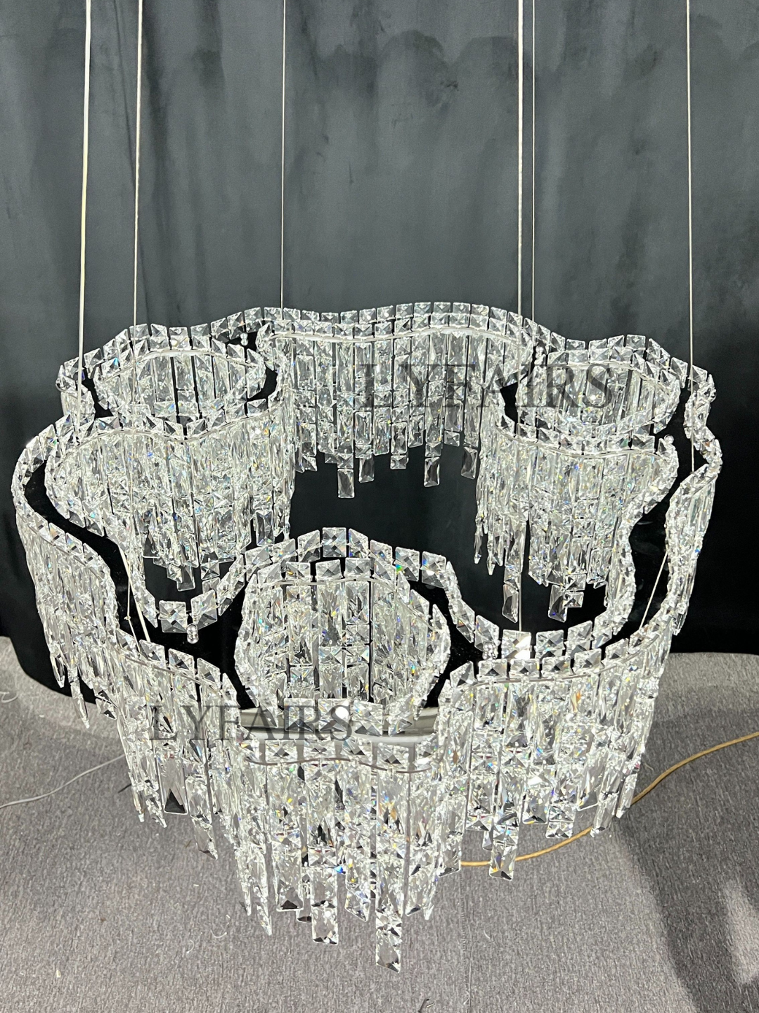 Irregular Round/Oval Crystal Chandelier Modern Luxury