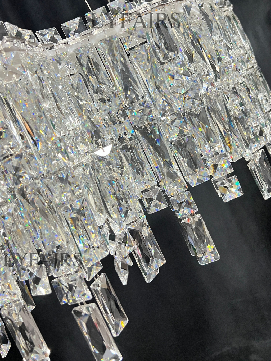 Irregular Round/Oval Crystal Chandelier Modern Luxury