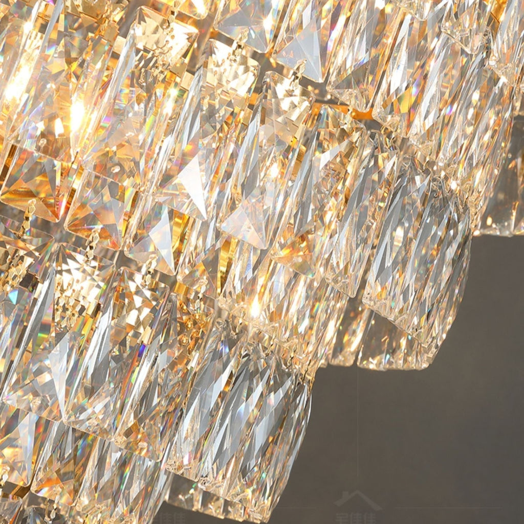 Riviko Grand Radiance Round K9 Crystal Chandelier - Background Shot