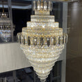 Riviko Grand Radiance Round K9 Crystal Chandelier - grand American estate foyer