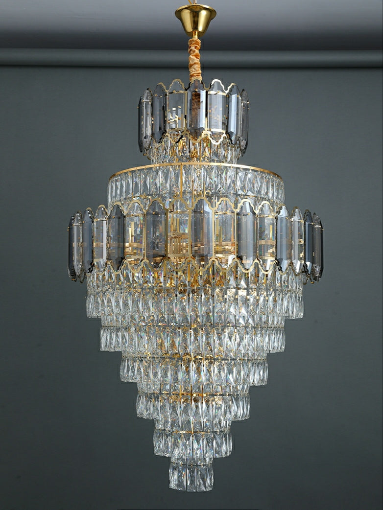 Riviko Grand Radiance Round K9 Crystal Chandelier - Background Shot