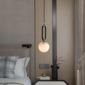 Alabaster Sphere Pendant Lights Bed