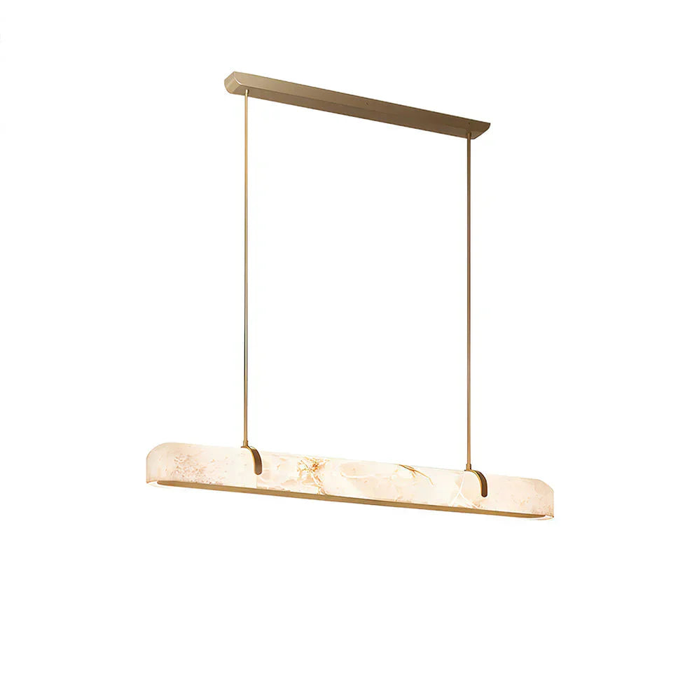 Linear Alabaster Chandelier, Kitchen Island Pendant Light - Riviko