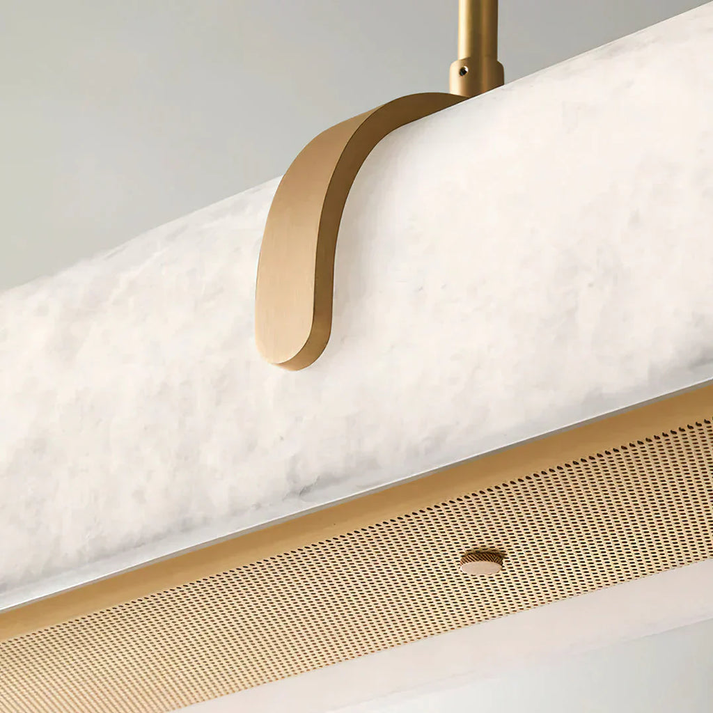 Linear Alabaster Chandelier, Kitchen Island Pendant Light - Riviko
