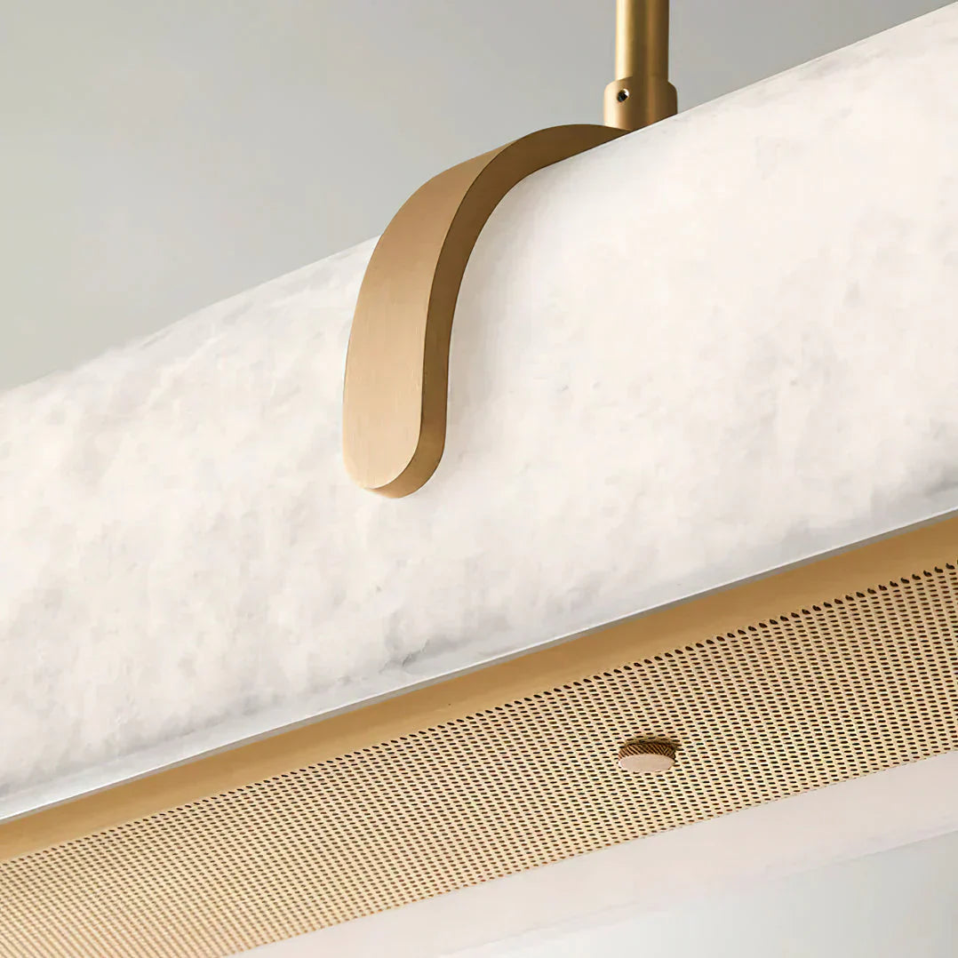 Linear Alabaster Chandelier, Kitchen Island Pendant Light - Riviko