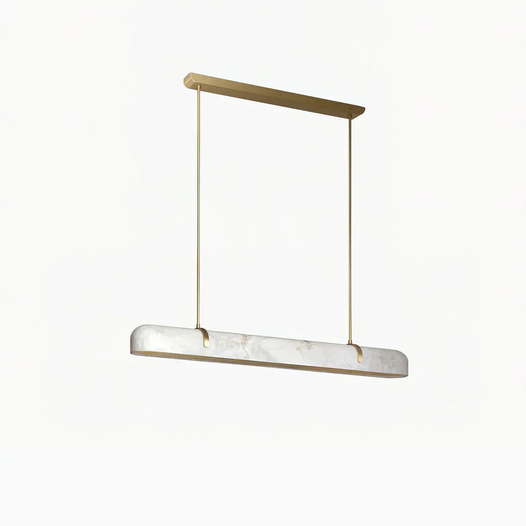 Linear Alabaster Chandelier, Kitchen Island Pendant Light - Riviko