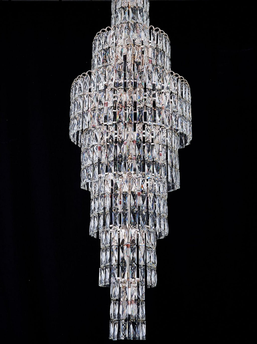 Riviko Grand Lumina Crystal Staircase Chandelier - Background Shot