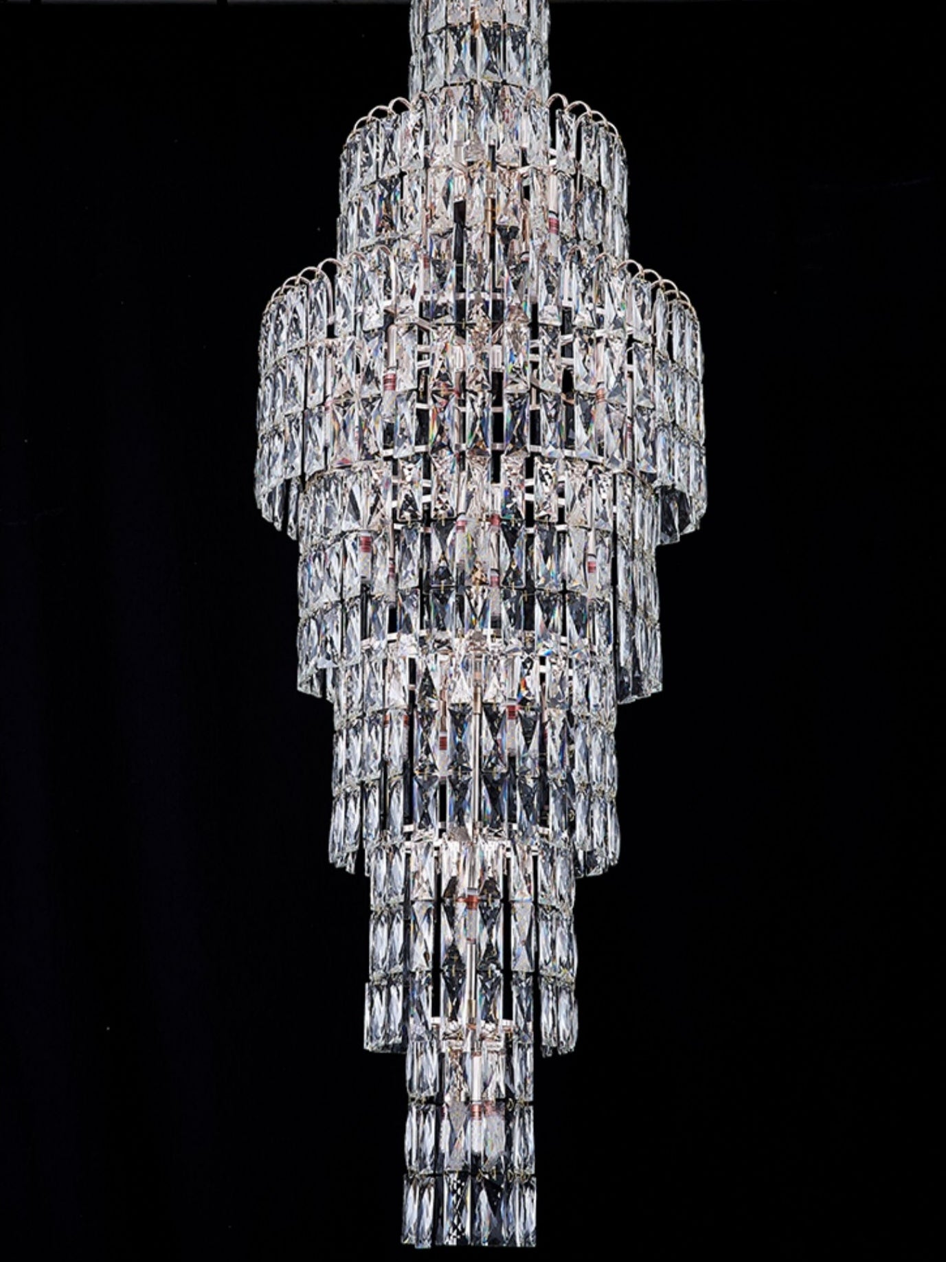 Riviko Grand Lumina Crystal Staircase Chandelier - Background Shot
