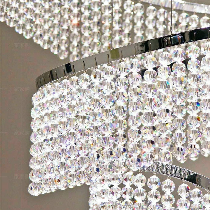 Riviko Grand Lumina K9 Crystal Tassel Chandelier - Background Shot