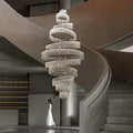 Riviko Grand Lumina K9 Crystal Tassel Chandelier - grand American estate foyer