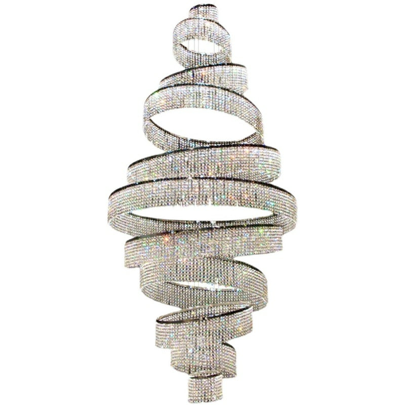 Riviko Grand Lumina K9 Crystal Tassel Chandelier - Background Shot