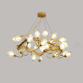 Branch Lotus Brass Chandelier