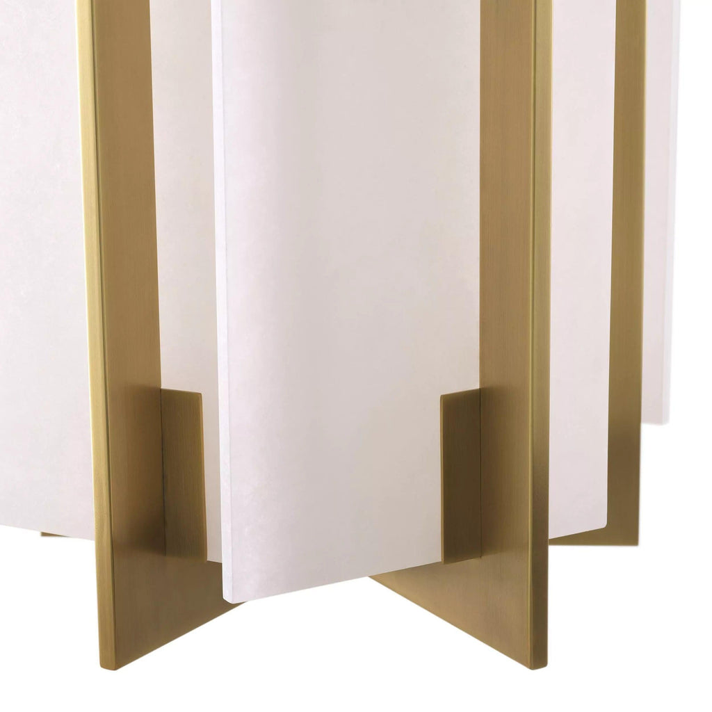 Riviko Veridian Alabaster 5-Light Chandelier - Background Shot