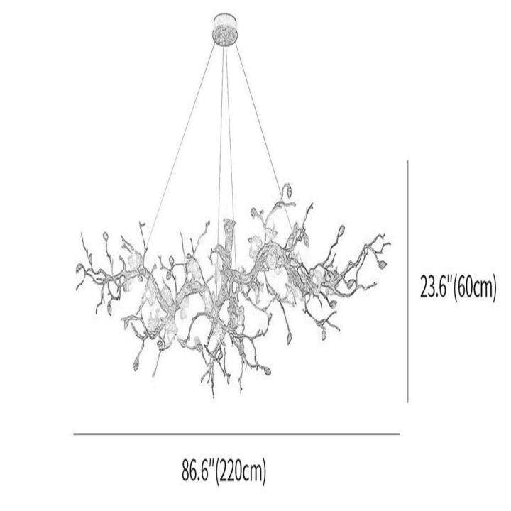 Riviko Luxury Flower Tree Branch Chandelier - Background Shot