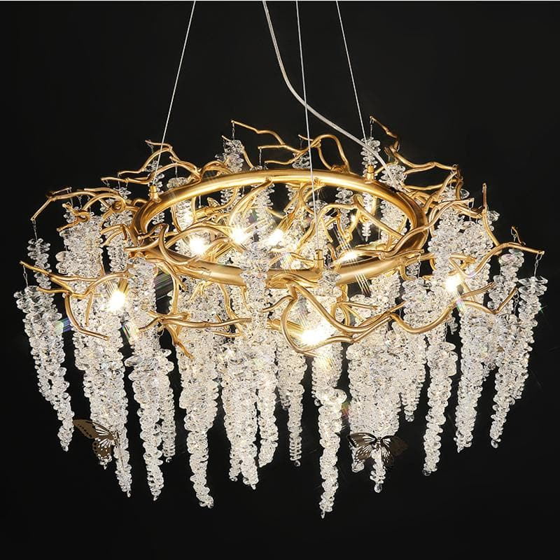 Riviko Starlight Bloom Crystal Branch Chandelier - Background Shot