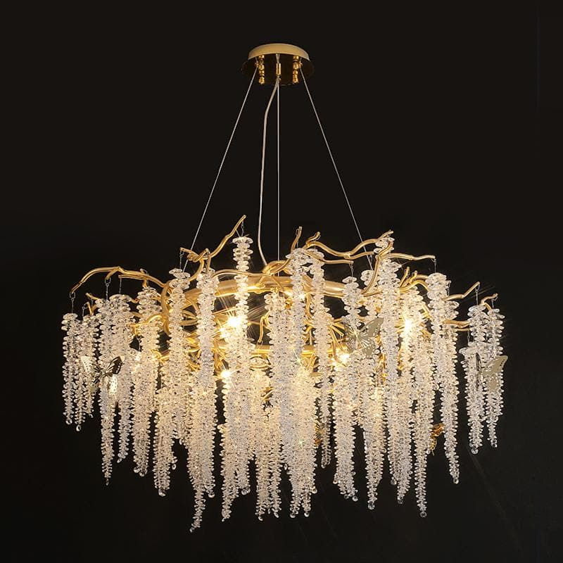 Riviko Starlight Bloom Crystal Branch Chandelier - Background Shot