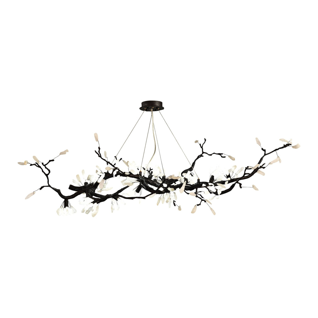 Selenite Crystal Blossom Branching Tree Chandelier