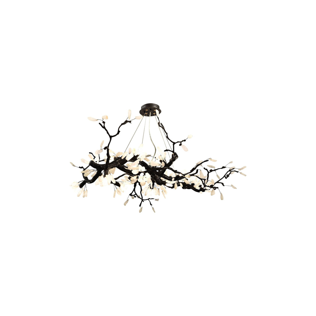 Selenite Crystal Blossom Branching Tree Chandelier