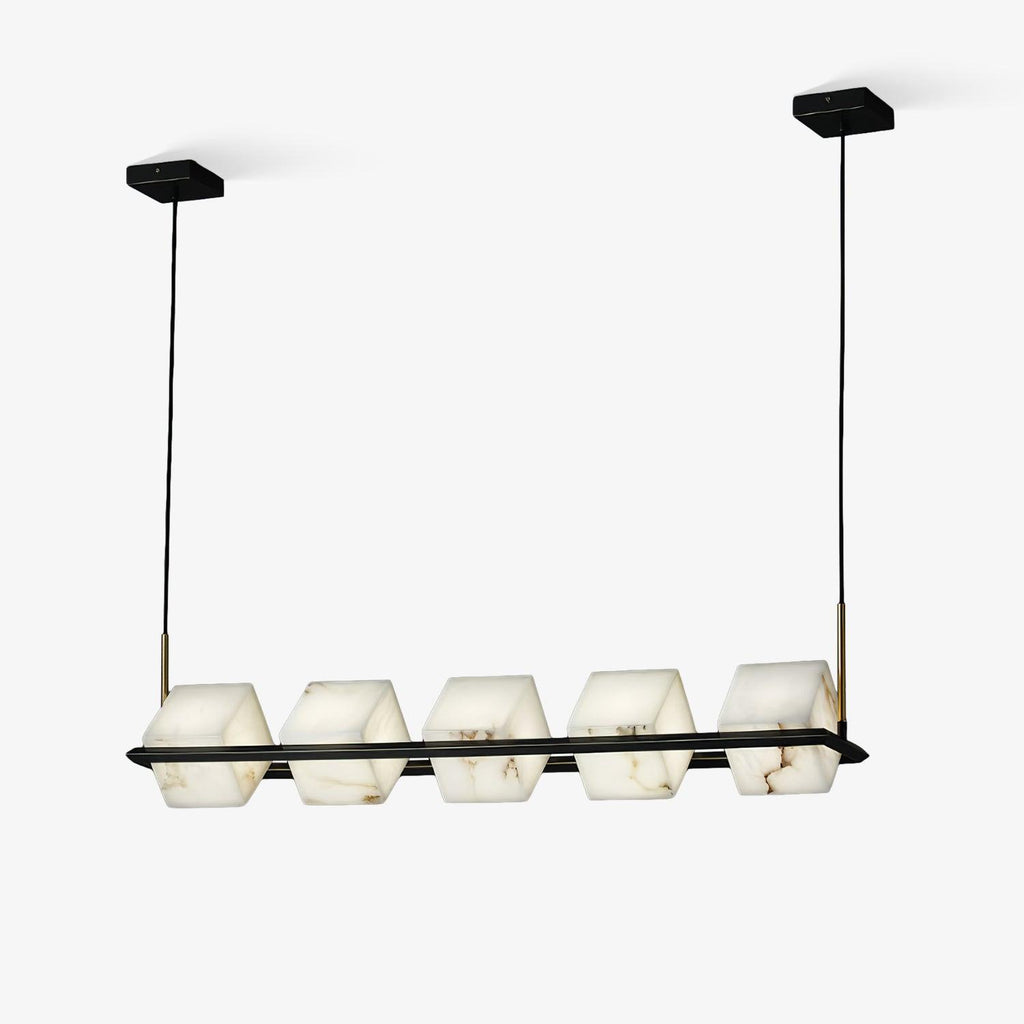 Alabaster Square Box Chandelier - Riviko