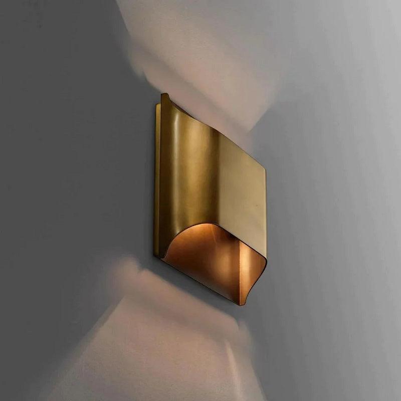 Riviko Industrial Brass Wall Sconce - Background Shot