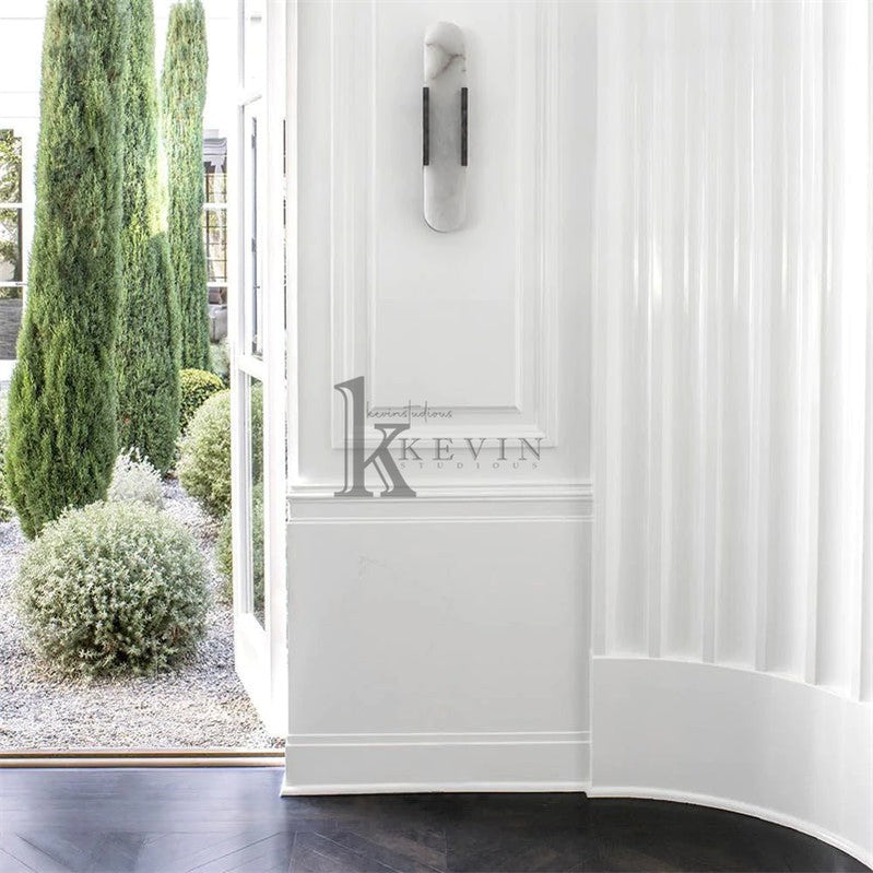 Koltin Melange Elongated Alabaster Wall Sconce wall sconce for bedroom,wall sconce for dining room,wall sconce for stairways,wall sconce for foyer,wall sconce for bathrooms,wall sconce for kitchen,wall sconce for living room Riviko