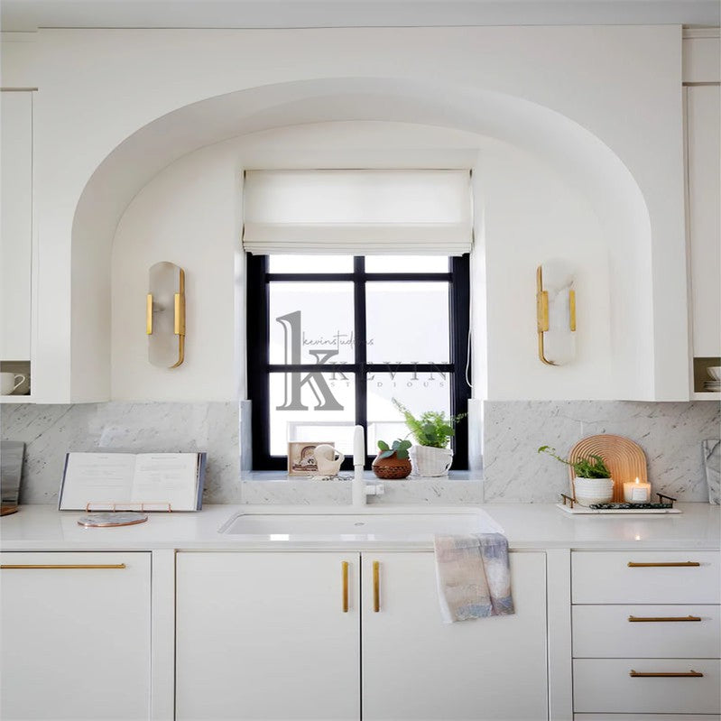 Koltin Melange Elongated Alabaster Wall Sconce wall sconce for bedroom,wall sconce for dining room,wall sconce for stairways,wall sconce for foyer,wall sconce for bathrooms,wall sconce for kitchen,wall sconce for living room Riviko
