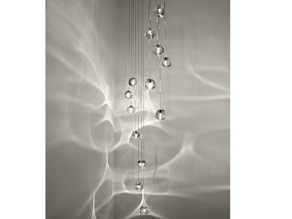 Cherry Crystal Spiral Chandelier