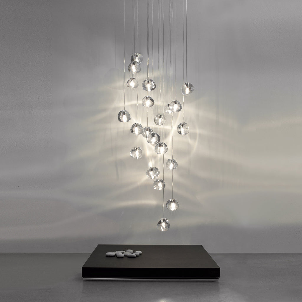 Cherry Crystal Spiral Chandelier