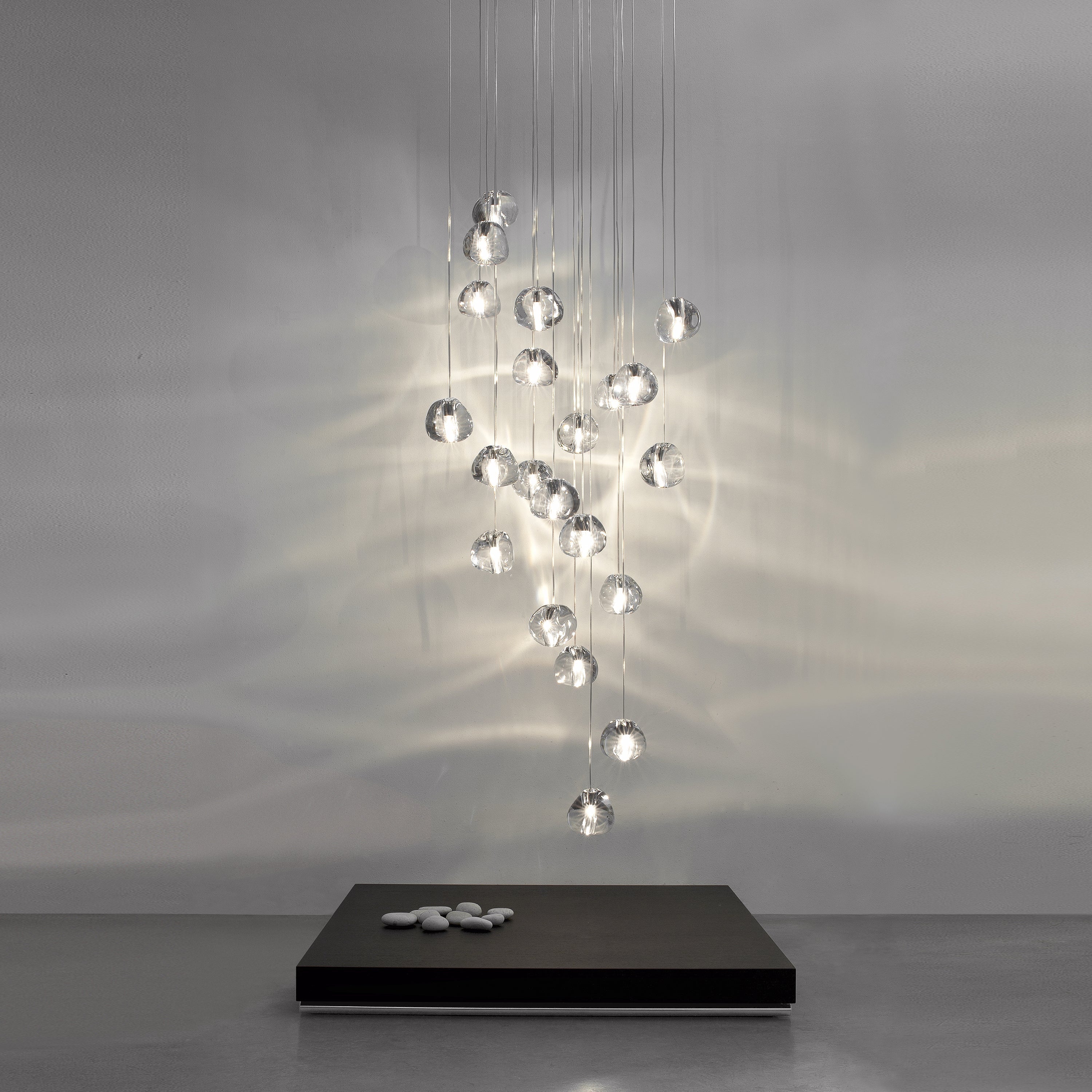 Cherry Crystal Spiral Chandelier