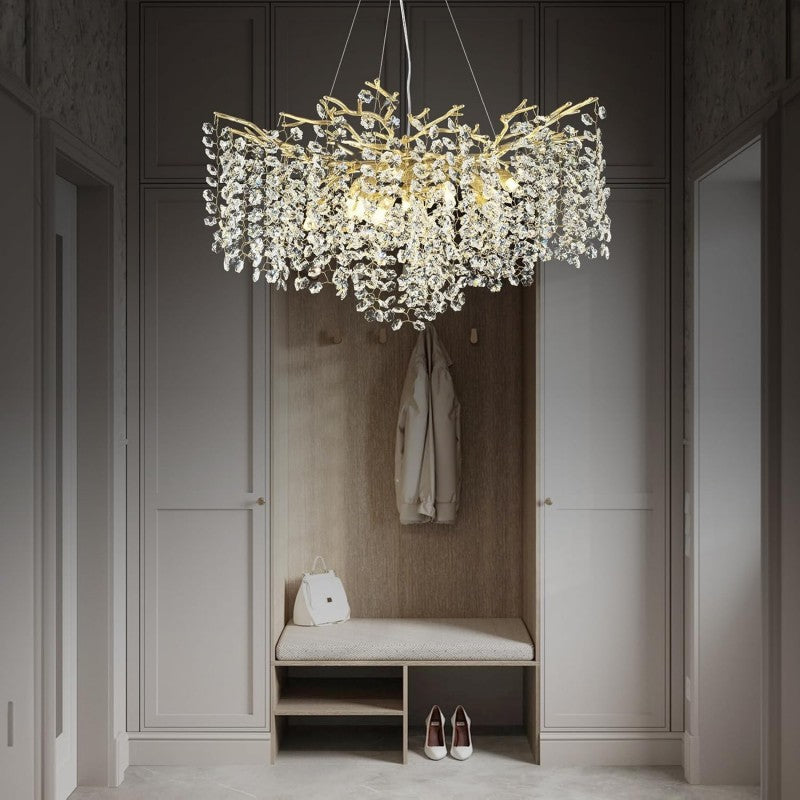 Branch Modern Tree Crystal Chandelier 55"L 30"D 40"D