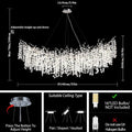 Branch Modern Tree Crystal Chandelier 55"L 30"D 40"D