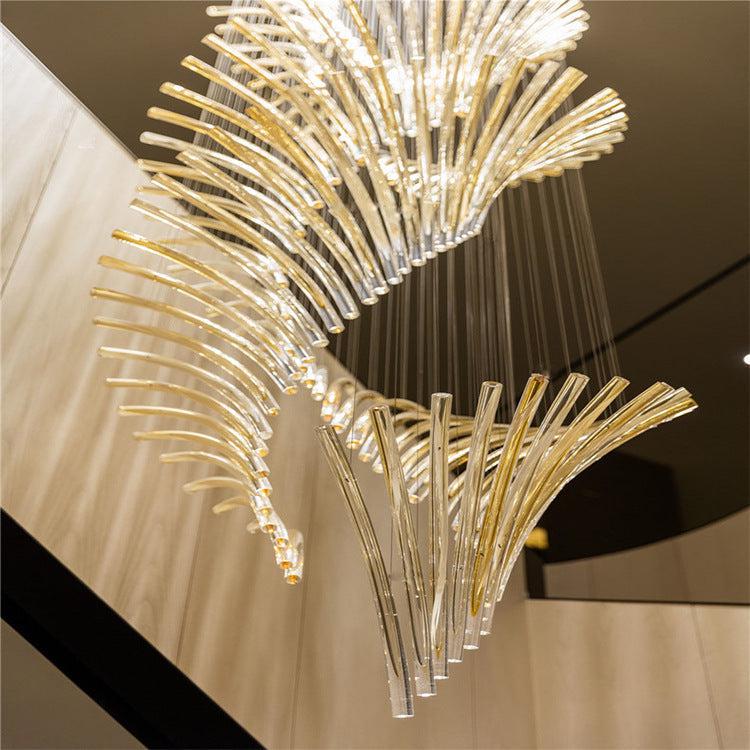 Riviko Grand Lumina Spiral Chandelier - Background Shot