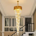 Riviko Grand Lumina Spiral Crystal Chandelier - American ballroom or formal entertaining space